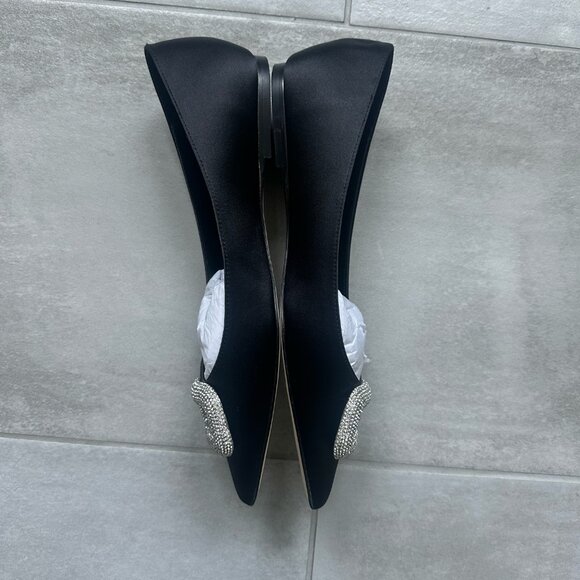 Steve Madden TINK Ballet Flat Black Silver NEW WITHOUT TAGS - Picture 6 of 8